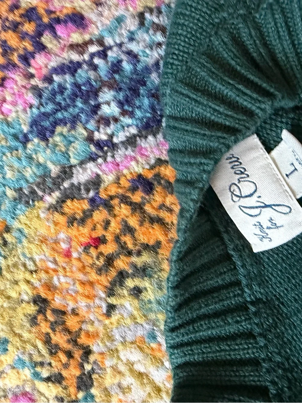 J. Crew || heritage cotton v neck sweater in green